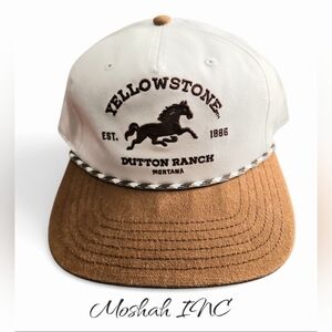 Brand New Yellowstone Dutton Ranch Hat, Pre Curved Brim Adjustable Stylish